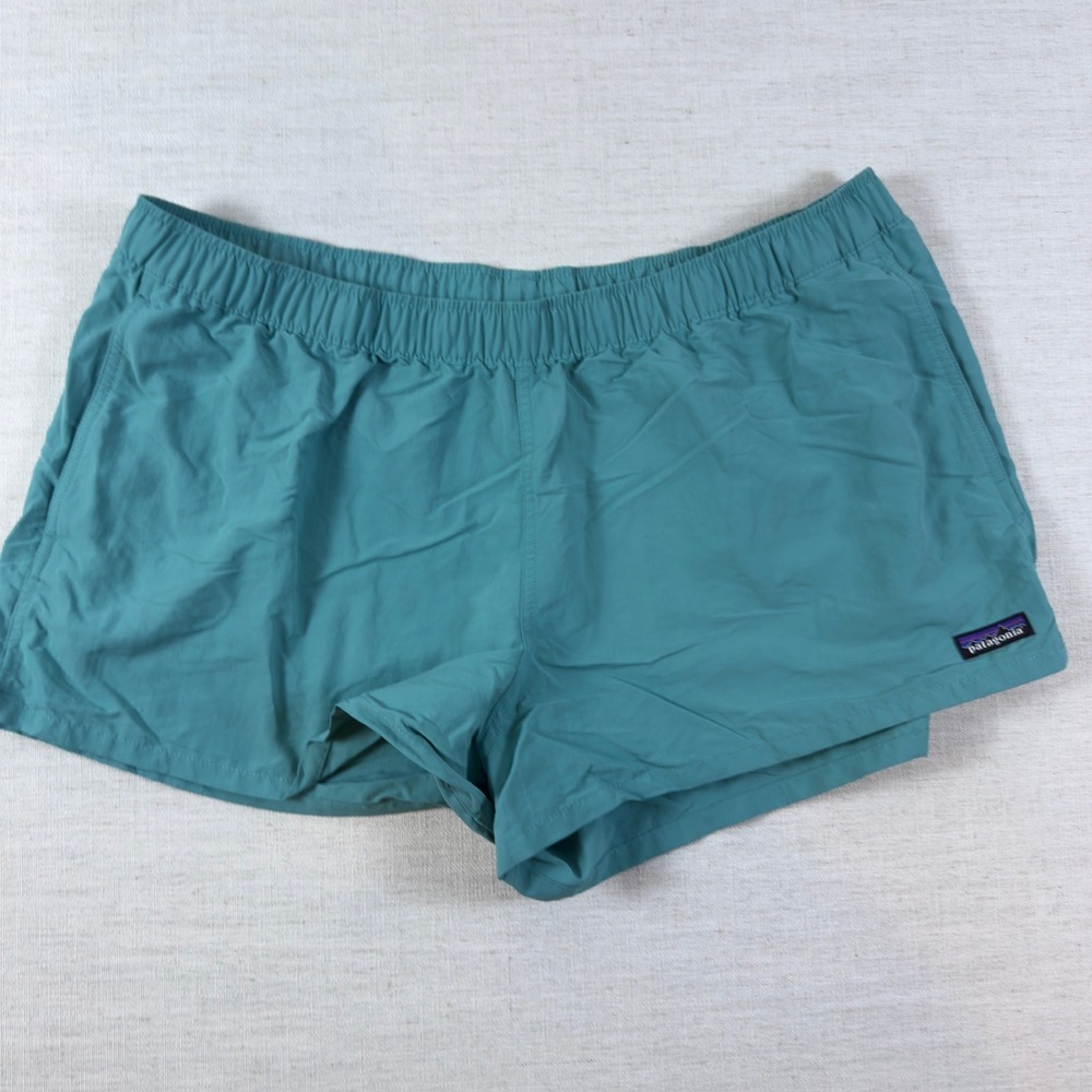 Patagonia Baggies Shorts Womens XL Teal Blue Green Nylon Hiking Athletic 1671